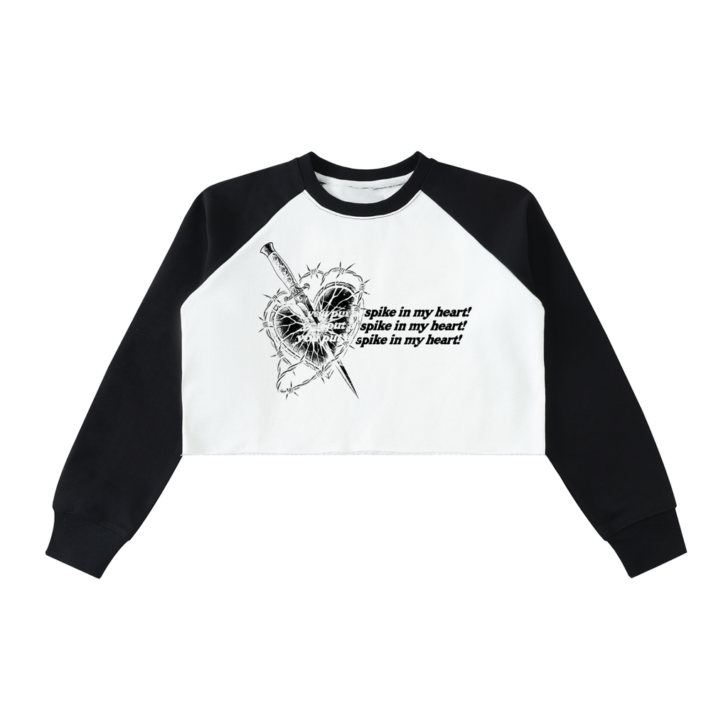 SPIKE CROPPED LONG SLEEVE