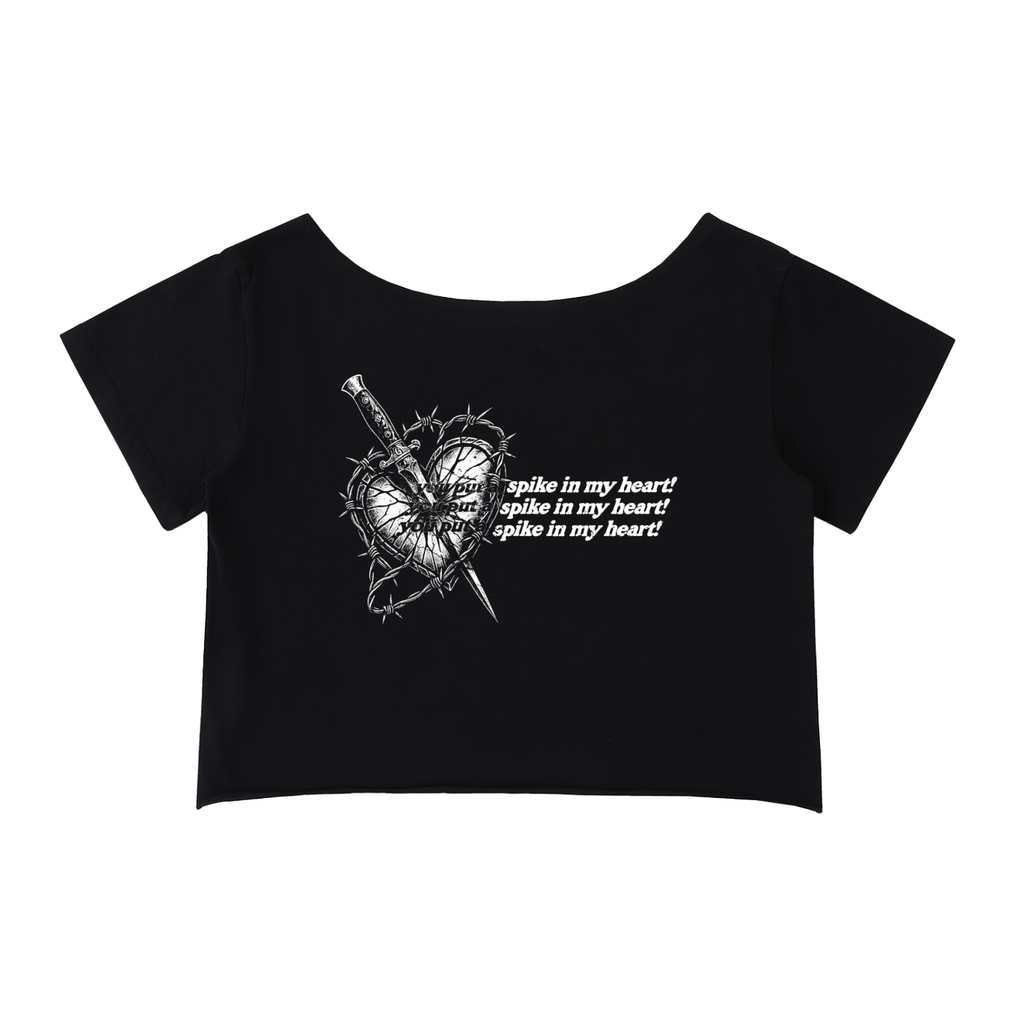 VENOM OFF THE SHOULDER CROP TEE