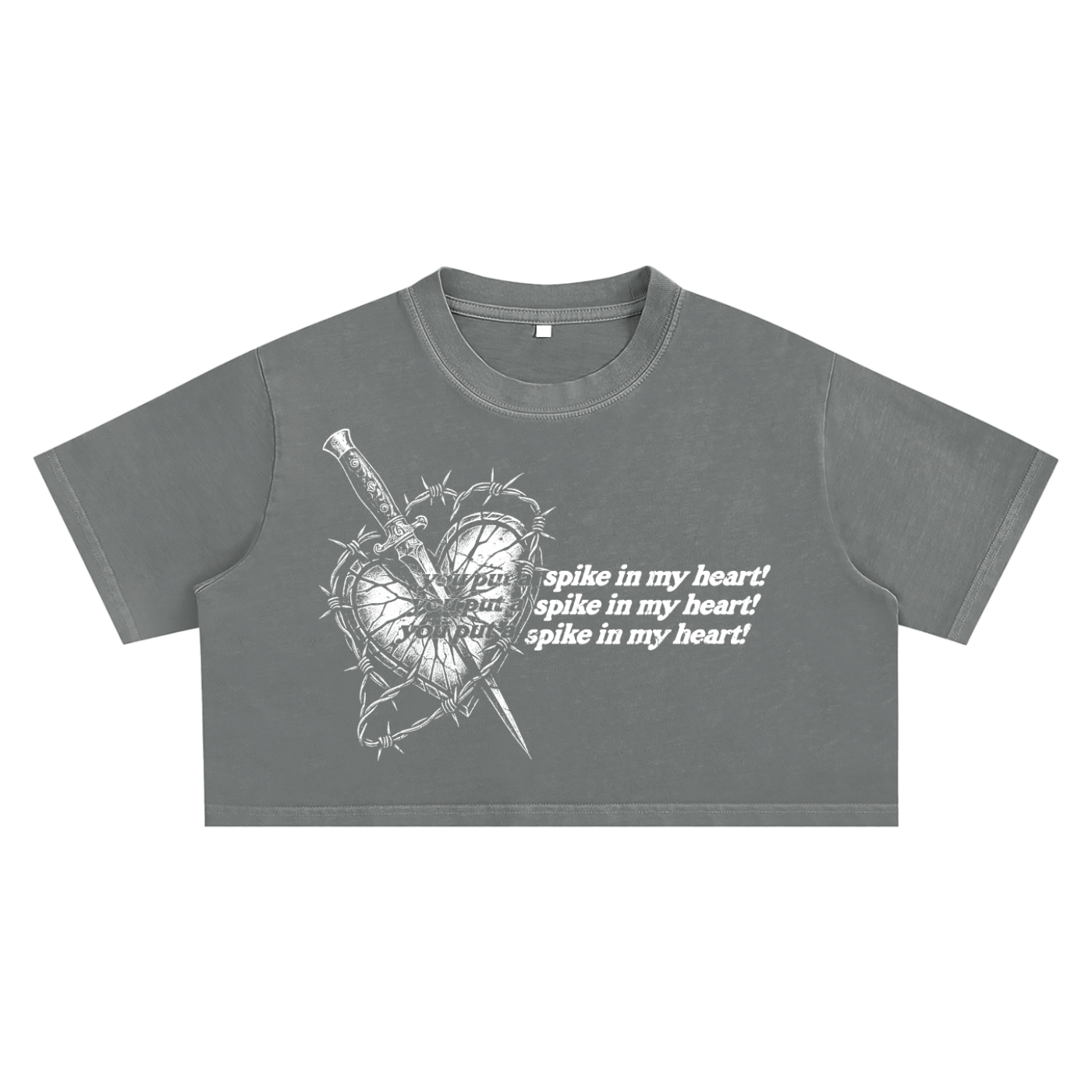SPIKE CROPPED TEE