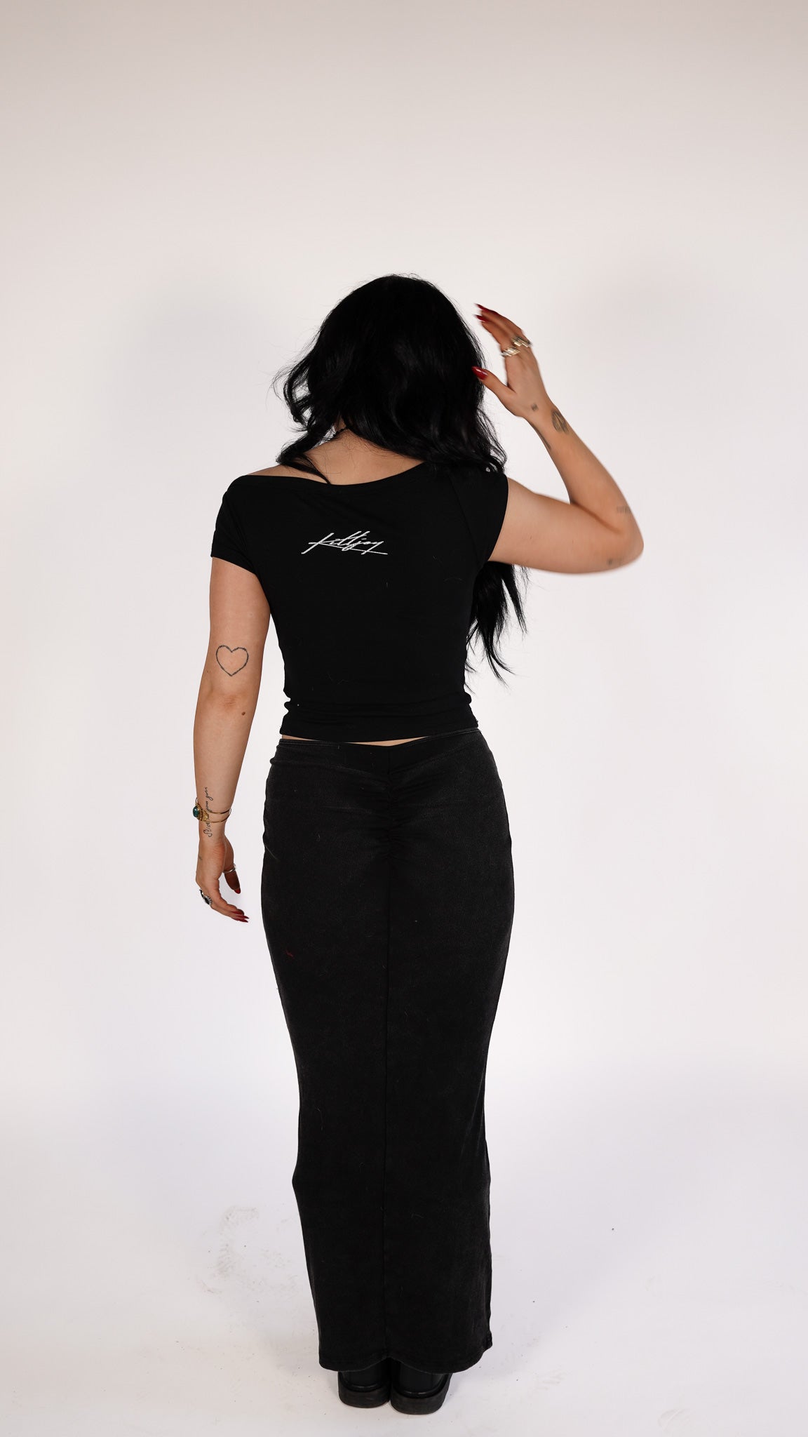 GET ME TO A CHURCH DRAWSTRING MAXI SKIRT