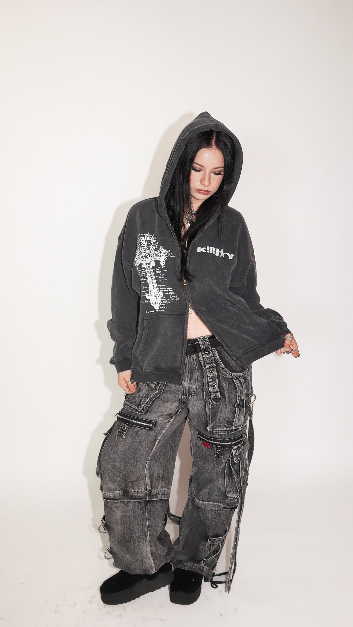 GHOST ZIP UP HOODIE