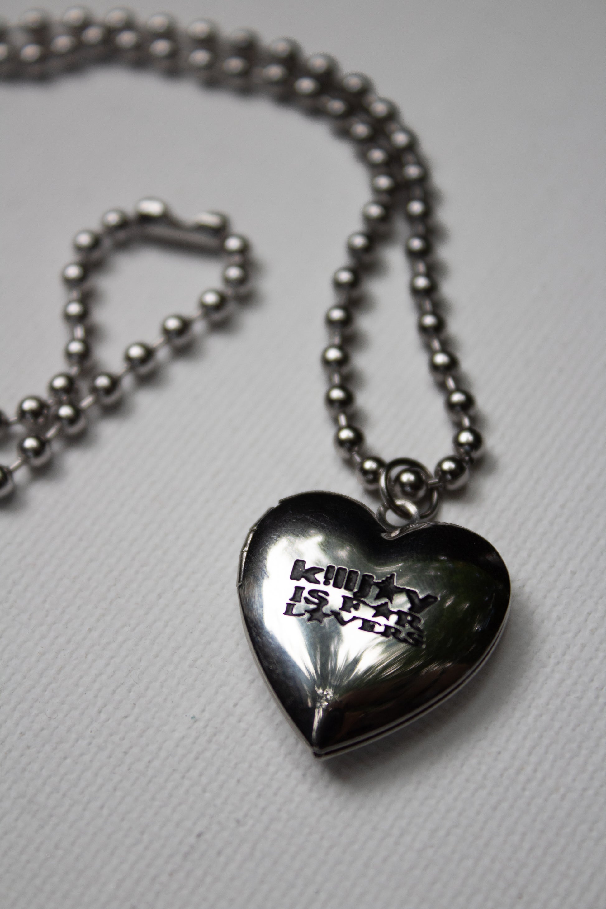KILLJOY IS FOR LOVERS LOCKET NECKLACE