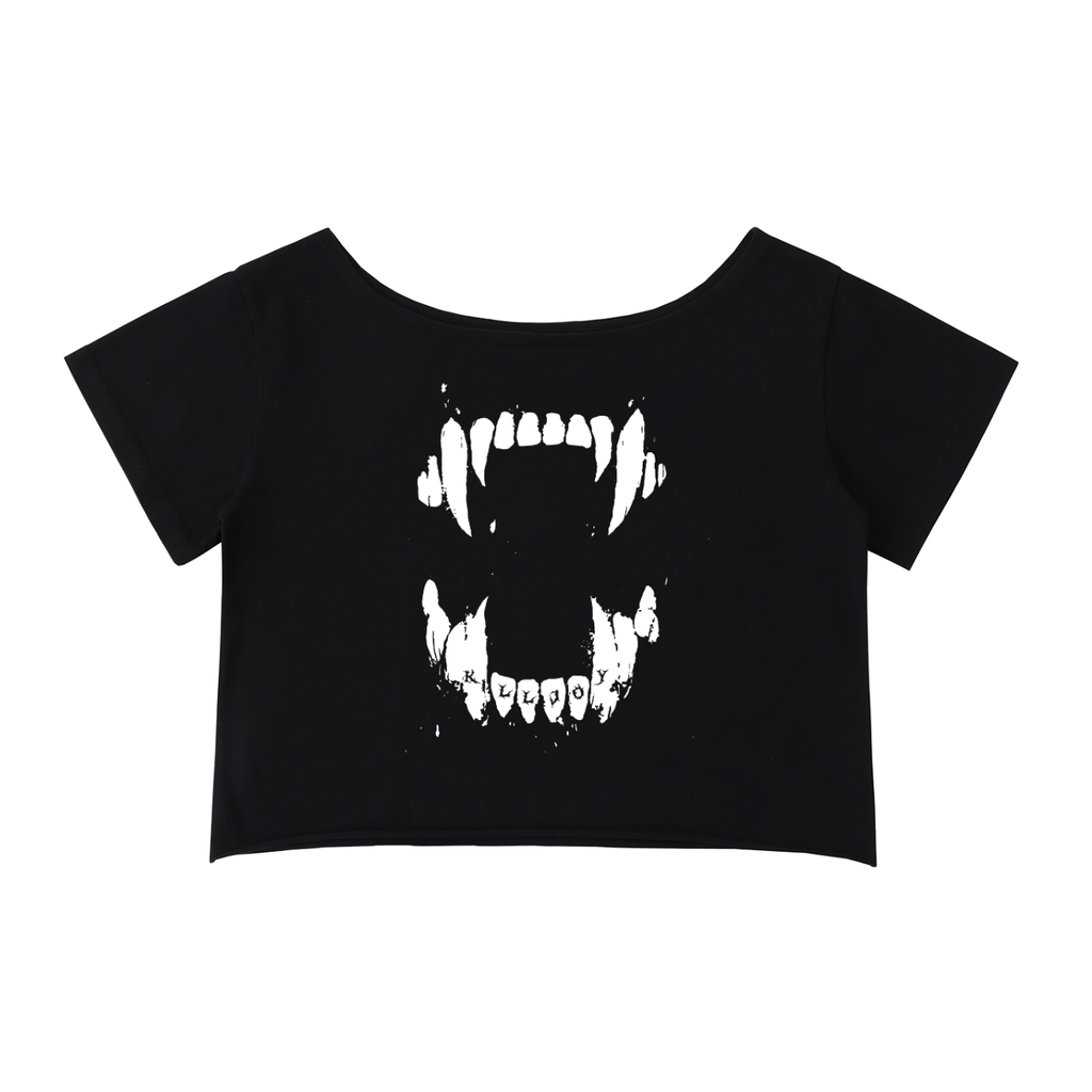 VENOM OFF THE SHOULDER CROP TEE