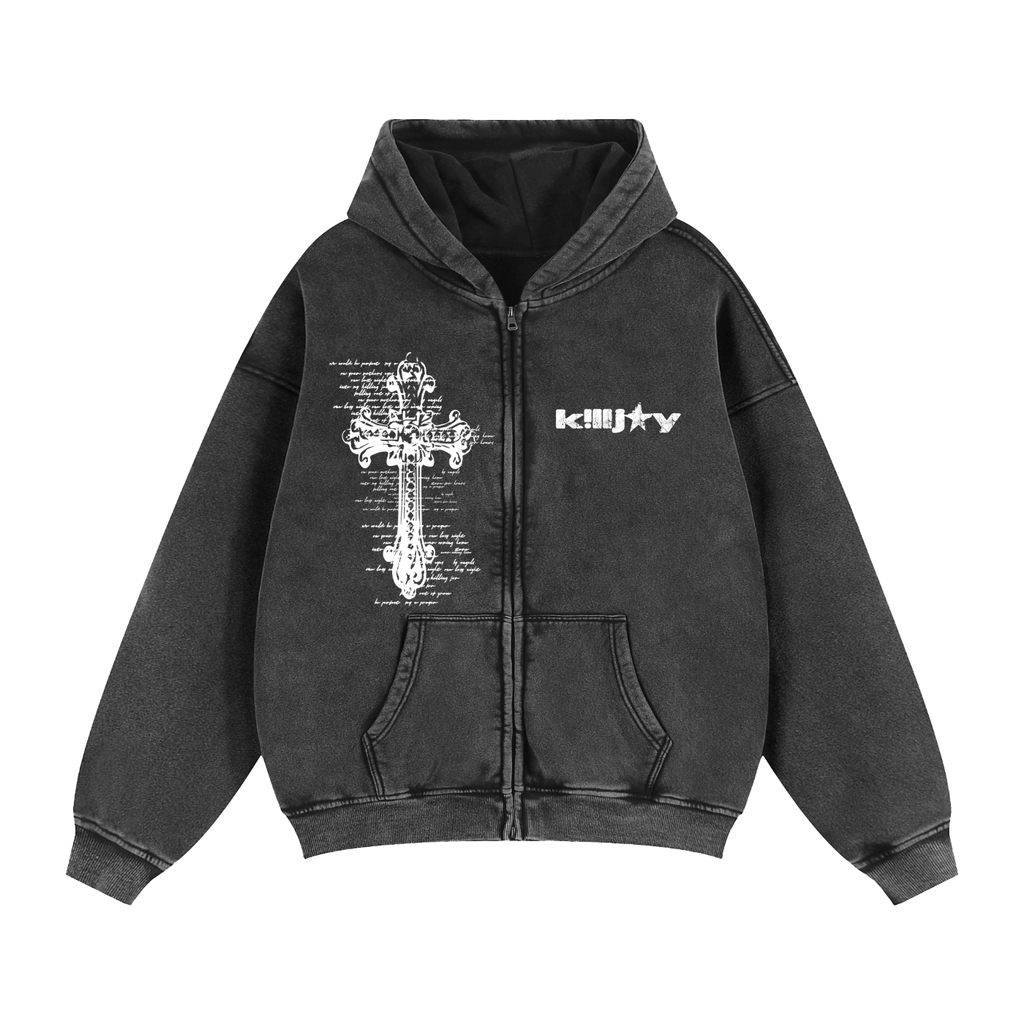GHOST ZIP UP HOODIE
